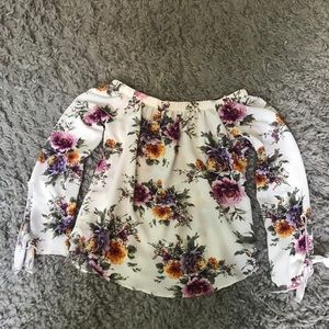 Floral off the shoulder blouse